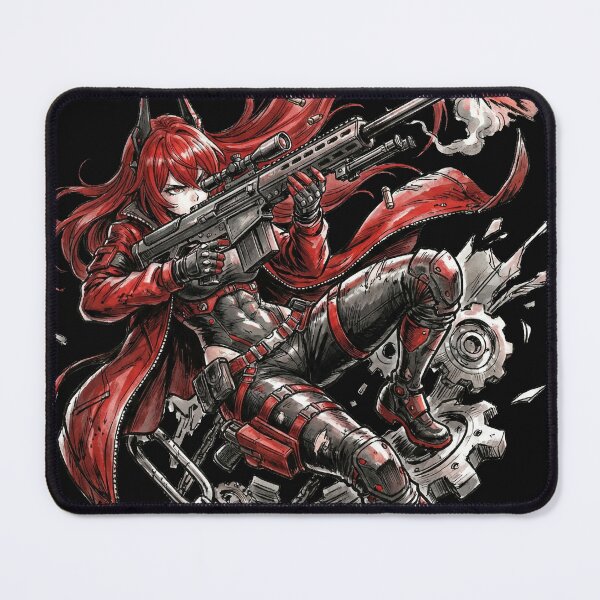 Item preview, Red Hood Nikke Goddess of Victory R Corp Wolf Girl Red Riding Hood Assault Rifle Lone Wolf Fan Art Portrait Poster T-Shirt Sticker Print Gift designed and sold by Senpaiwaves.