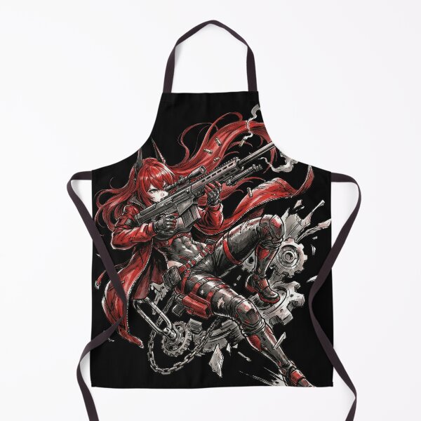 Item preview, Red Hood Nikke Goddess of Victory R Corp Wolf Girl Red Riding Hood Assault Rifle Lone Wolf Fan Art Portrait Poster T-Shirt Sticker Print Gift designed and sold by Senpaiwaves.