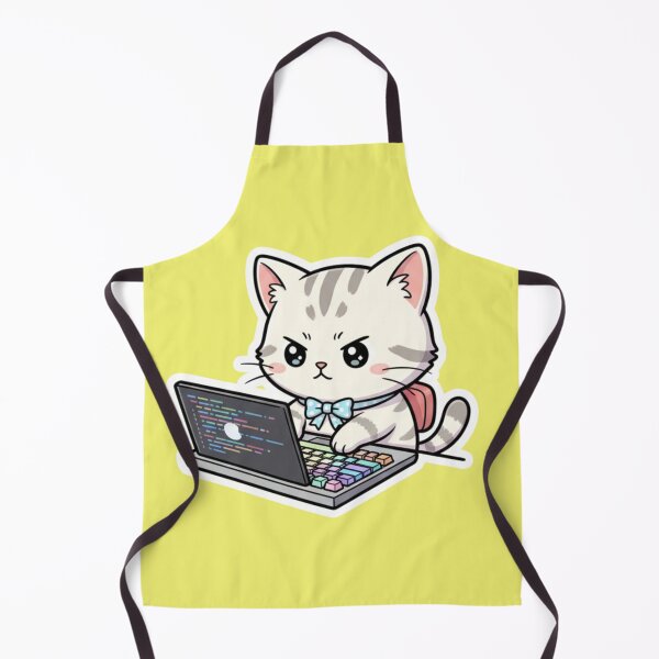 Item preview, Cute Chibi Cat Sticker Coding on Laptop Programmer Relax Stress Relief Fun Sticker Tech Gift Idea designed and sold by bvdesignart.