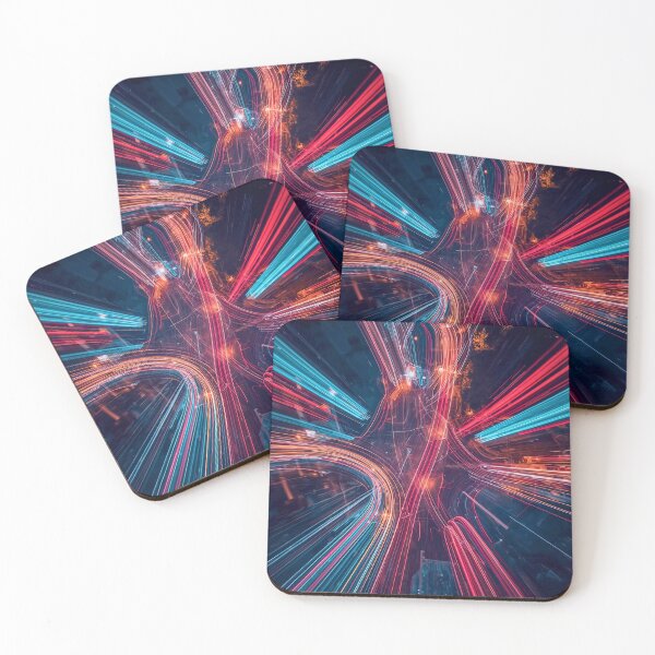 Item preview, Neon Pulse Abstract Cyberpunk Light Trails designed and sold by Cozyartsss.