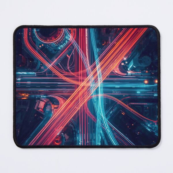 Item preview, Cybernetic Crossroad Neon Highway Interchange designed and sold by Cozyartsss.