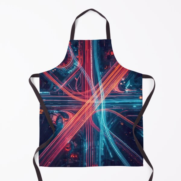 Item preview, Cybernetic Crossroad Neon Highway Interchange designed and sold by Cozyartsss.