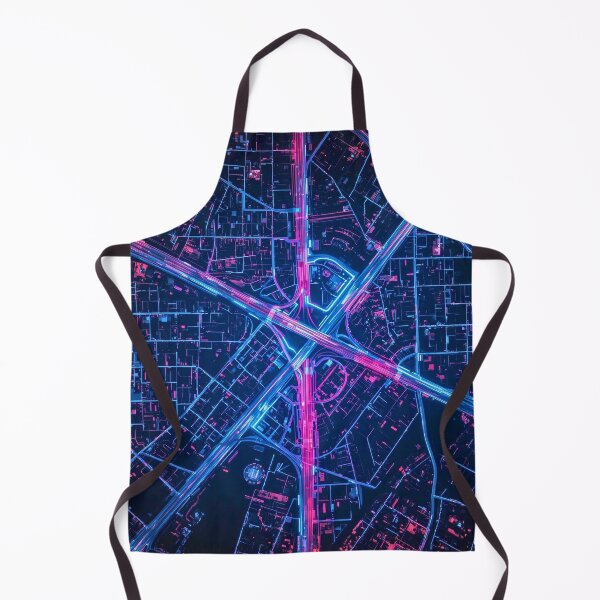 Item preview, Cyber Star Interchange: Neon Pink and Blue Urban Grid designed and sold by Cozyartsss.