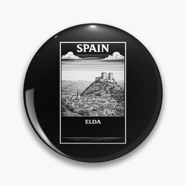 Artikelvorschau, Elda Spanien Linolschnittstil entworfen und verkauft von Thistle-TShop.