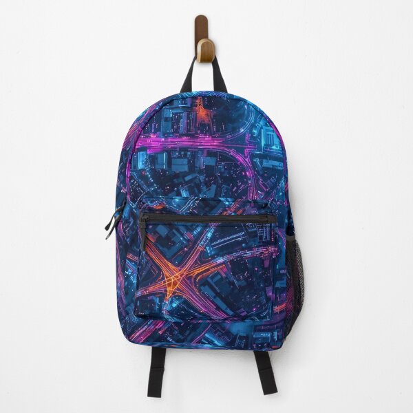 Item preview, Cybernetic Mandala Neon Radial Urban Grid designed and sold by Cozyartsss.