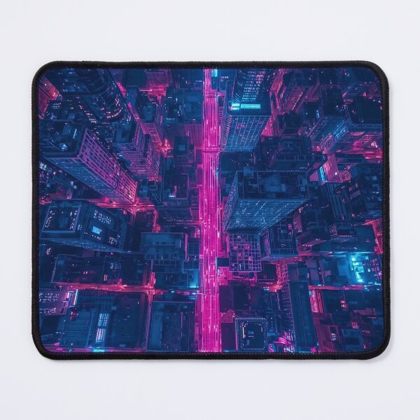 Item preview, Cyber Canyon Vertiginous Neon City Descent designed and sold by Cozyartsss.