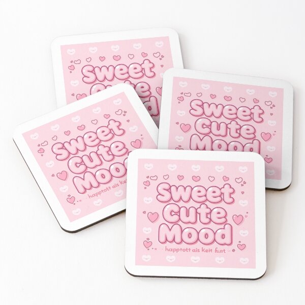 Item preview, Sweet Cute Mood – Kawaii Pastel Bubble Typography designed and sold by Saurabh86.