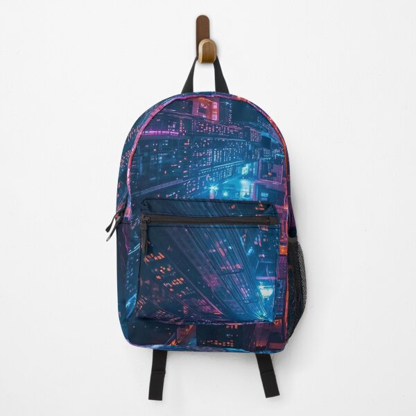 Item preview, Cybernetic Corridor Vertical Neon City Abyss designed and sold by Cozyartsss.