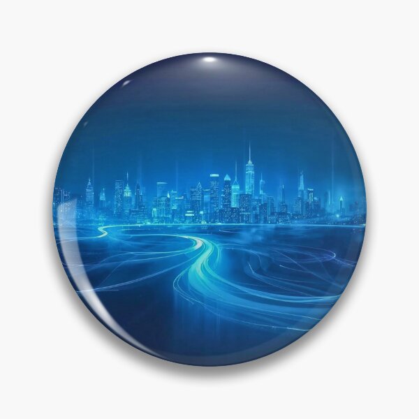 Item preview, Golden Avenue Majestic Night Skyline and Urban Horizon designed and sold by Cozyartsss.
