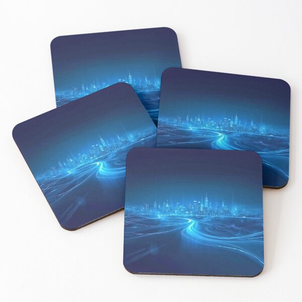 Item preview, Golden Avenue Majestic Night Skyline and Urban Horizon designed and sold by Cozyartsss.