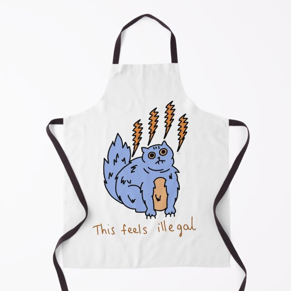 Item preview, This Feels Illegal Funny Anxious Cat Illustration designed and sold by Baby-Care.