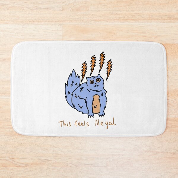 Item preview, This Feels Illegal Funny Anxious Cat Illustration designed and sold by Baby-Care.