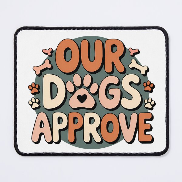 Item preview, Dog Parents Valentine Our Dogs Approve Funny Pet Couple Typography Gift designed and sold by GiftsForge.