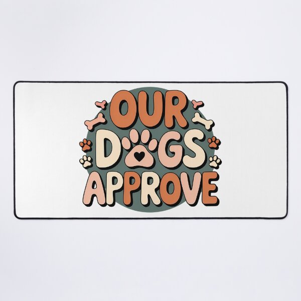 Item preview, Dog Parents Valentine Our Dogs Approve Funny Pet Couple Typography Gift designed and sold by GiftsForge.