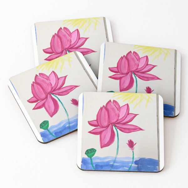 Item preview, Piink Lotus painting designed and sold by Luckshoppy.