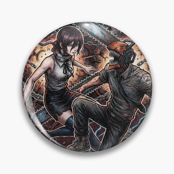 Item preview, Hybrid Boy and Bomb Girl Movie Date Explosion Typhoon Power Chainsaw Devil Fan Art Portrait Illustration Poster T-Shirt Sticker Print Gift designed and sold by Senpaiwaves.