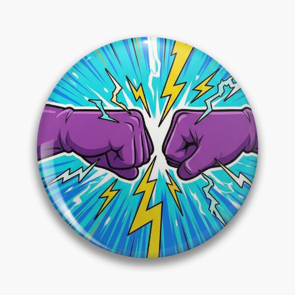 Item preview, Wonder Twin Powers Activate – Retro Comic Fist Bump Design designed and sold by BADGECRAFT STUDIO.