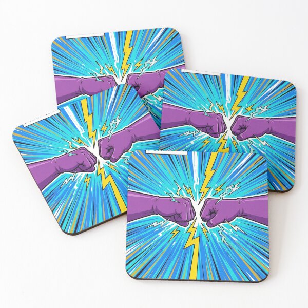 Item preview, Wonder Twin Powers Activate – Retro Comic Fist Bump Design designed and sold by BADGECRAFT STUDIO.