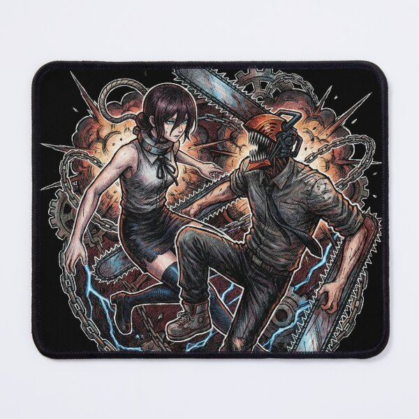 Item preview, Hybrid Boy and Bomb Girl Movie Date Explosion Typhoon Power Chainsaw Devil Fan Art Portrait Illustration Poster T-Shirt Sticker Print Gift designed and sold by Senpaiwaves.