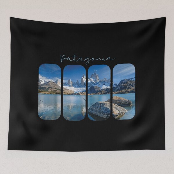 Item preview, Patagonia Mountain Lake Landscape Window Panel Scenic Travel Design designed and sold by JolinChinn.