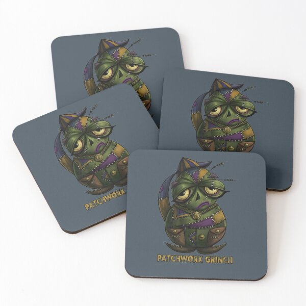 Item preview, The Patchwork Grinch: A mysterious soul stitched from dreams and shadows." designed and sold by Tsart23.