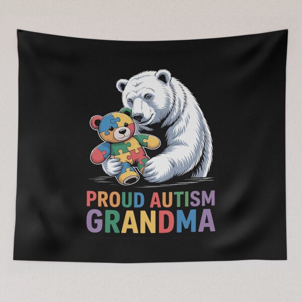 Item preview, Proud Autism Grandma Bear Autism Awareness Autistic Kids designed and sold by repconomArt.