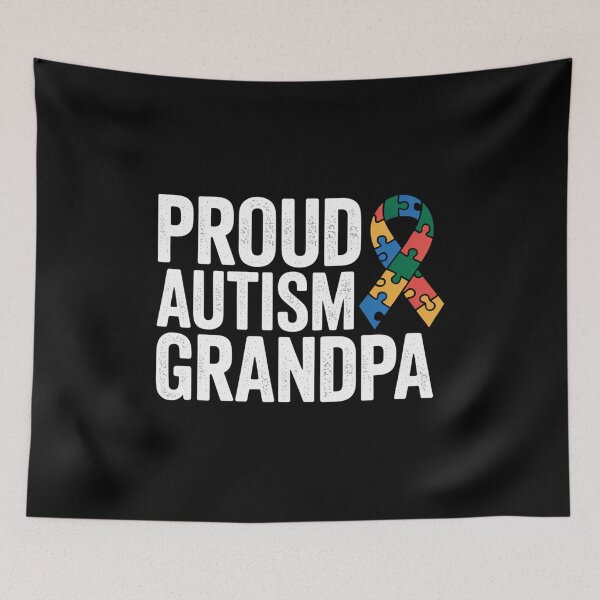 Item preview, Proud Autism Grandpa Band Puzzle Piece designed and sold by repconomArt.