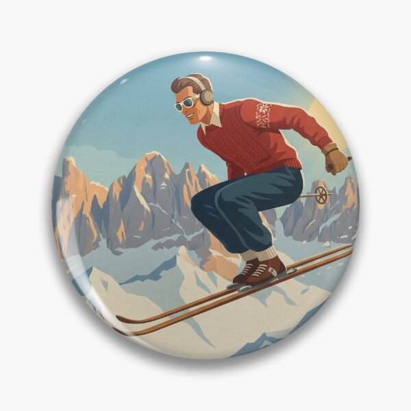 Item preview, Vintage Italian Alps Ski Poster: Alpi D'Italia Retro Winter Travel Art designed and sold by AgingeR.