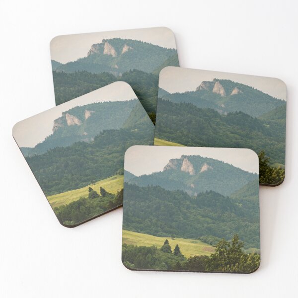 Item preview, Rocky Mountain Peak Trzy Korony at Pieniny Above Green Forested Hills designed and sold by alicjamiekina.
