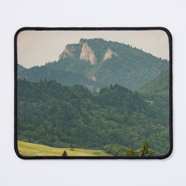 Item preview, Rocky Mountain Peak Trzy Korony at Pieniny Above Green Forested Hills designed and sold by alicjamiekina.