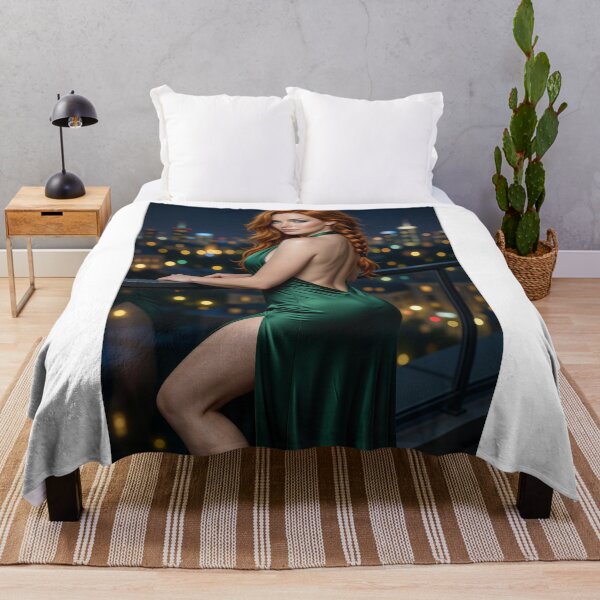 Item preview, Rowan Emerald Silk Gown City Skyline designed and sold by CathryneDelamort.