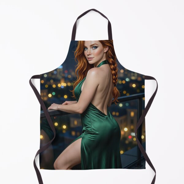 Item preview, Rowan Emerald Silk Gown City Skyline designed and sold by CathryneDelamort.