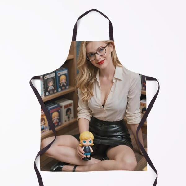 Item preview, Ilya Holds Bobblehead In Library Skirt And Glasses designed and sold by CathryneDelamort.