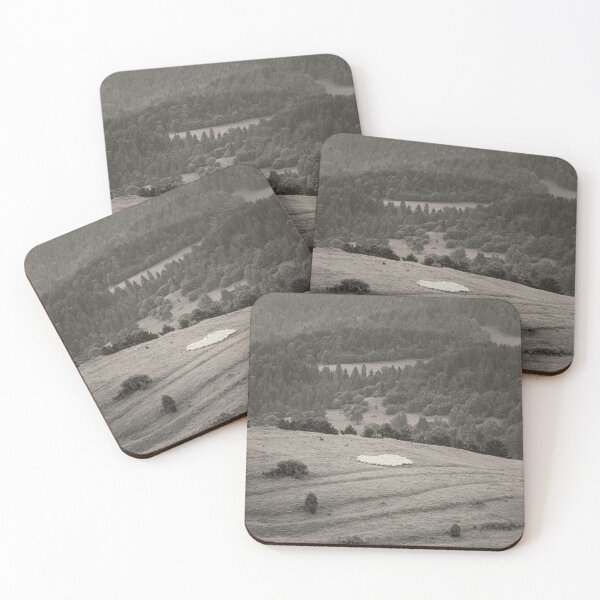 Item preview, Sheep Herd on a Hillside in Black and White designed and sold by alicjamiekina.