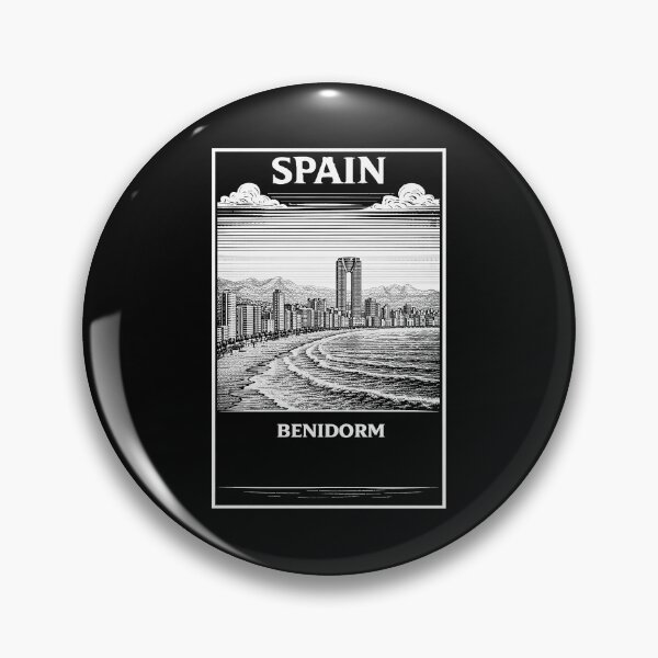 Item preview, Benidorm Spain Linocut Style  designed and sold by Thistle-TShop.