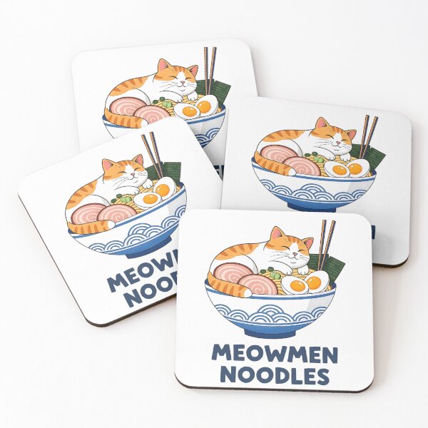 Item preview, Meowmen Noodles – Happy Cat Ramen Bowl Foodie Art designed and sold by DesignedByMarty.