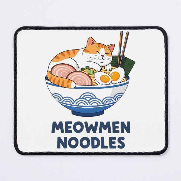 Item preview, Meowmen Noodles – Happy Cat Ramen Bowl Foodie Art designed and sold by DesignedByMarty.