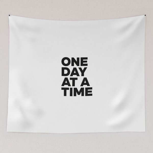 Item preview, ONE DAY AT A TIME Clean Typography | Sober & Recovery Gift designed and sold by INNER WINNER YOU.