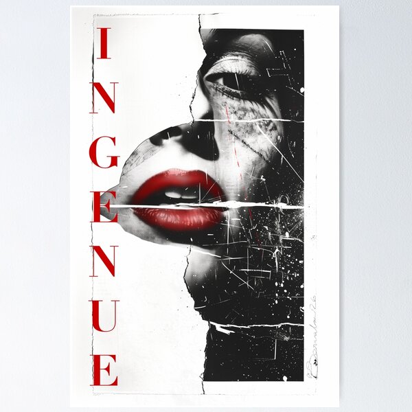 INGENUE — Fractured Face Political Art Print by iServalan Poster