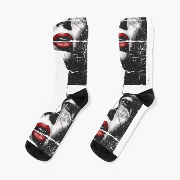 INGENUE — Fractured Face Political Art Print by iServalan Socks