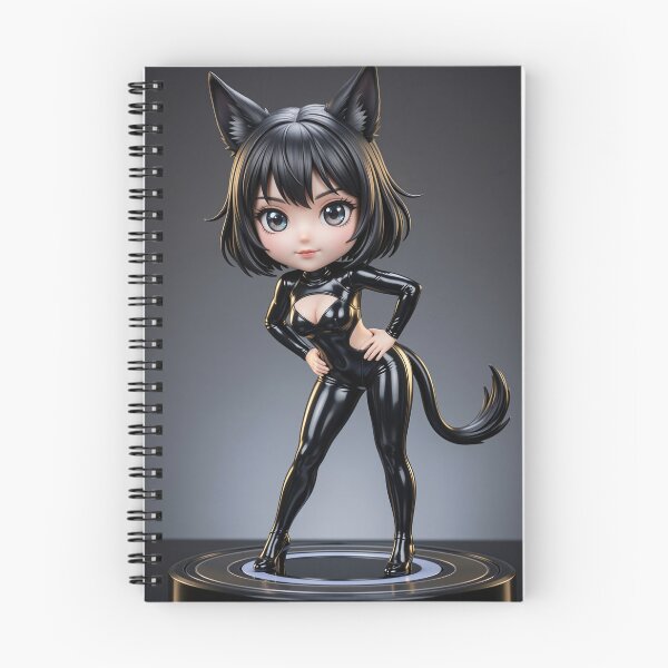 Item preview, Glossy Black Latex Catgirl Bobblehead designed and sold by CathryneDelamort.