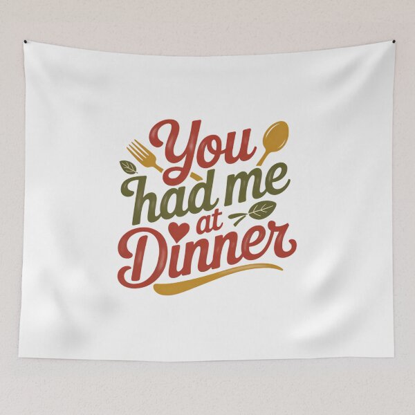 Item preview, You Had Me At Dinner Foodie Couple Valentine Typography Chef Love Gift designed and sold by GiftsForge.