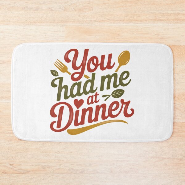 Item preview, You Had Me At Dinner Foodie Couple Valentine Typography Chef Love Gift designed and sold by GiftsForge.