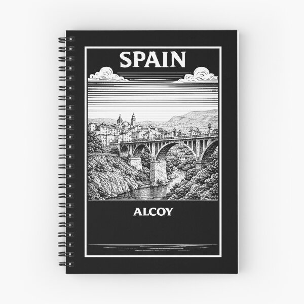 Item preview, Alcoy Spain Linocut Style designed and sold by Thistle-TShop.