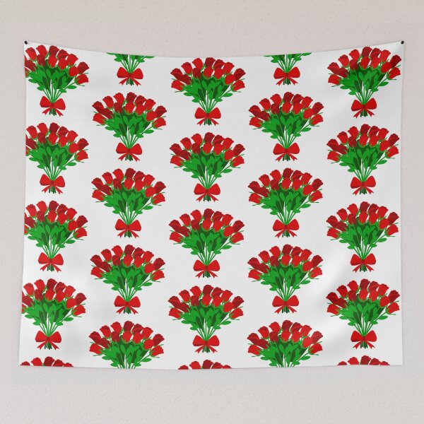 Item preview, Red Rose Bouquet with Ribbon Illustration designed and sold by Jirada.