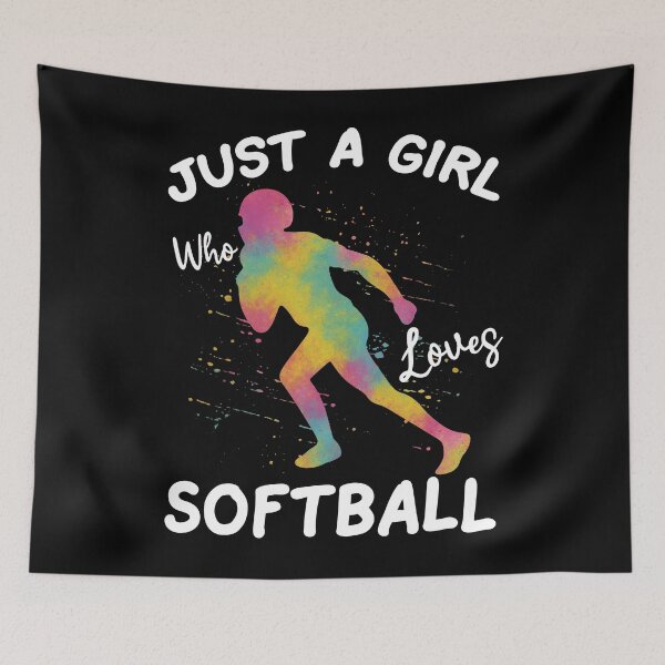 Item preview, Just a Girl Who Loves Softball Runner Shirt designed and sold by LarryMBrown.
