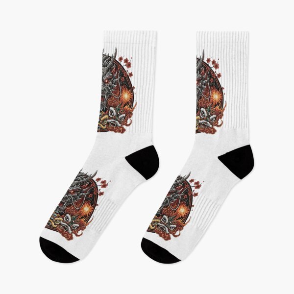 Item preview, Chinese dragon and lion gods designed and sold by AttaboyStudio.