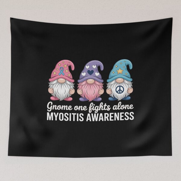 Item preview, Gnome One Fights Alone Myositis Awareness designed and sold by Catharsiscath.