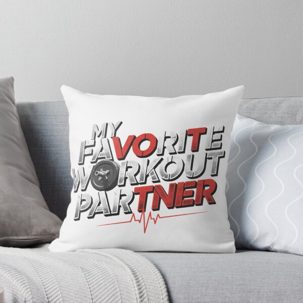 Item preview, My Favorite Workout Partner Gym Couple Valentine Typography Fitness Gift designed and sold by GiftsForge.