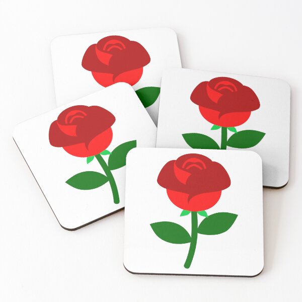Item preview, Single Red Rose Bloom with Green Leaves Illustration designed and sold by Jirada.